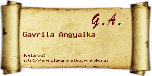 Gavrila Angyalka névjegykártya