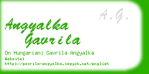 angyalka gavrila business card